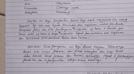 Surat Pernyataan warga Desa Tegalwaru terkait biaya PTSL Rp 2 Juta.