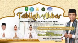 Undangan Tabligh Akbar bersama Ustadz Abdul Somad dari Pemkab. Mandailing Natal.