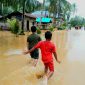 Kawasan Banjir di Desa Patiluban Hilir Kecamatan Natal, Minggu (11/12/2022).