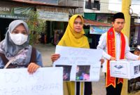 Yayasan Putera Putri Madina (YPPM) saat gelar aksi galang donasi di kota Panyabungan.