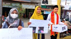 Yayasan Putera Putri Madina (YPPM) saat gelar aksi galang donasi di kota Panyabungan.