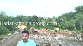Tim investigasi dari Harian Kriminal Group di salah satu Galian C yang diduga ilegal, Senin lalu (9/1/2022).