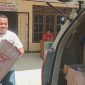 Staf KPU Mandailing Natal mendistribusikan  bahan pencocokan dan penelitian (coklit) ke tiap kecamatan, Sabtu (4/2/2023).