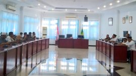 Pemkab Mandailing Natal bersama Forkopimda Gelar Konfrensi Pers Terkait Aksi Demo Masyarakat Singkuang I ke PT. Rendi Permata Raya, Rabu (29/3/2023).