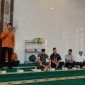 Ketua Panitia Zulhan Hamid H Lubis, M.Pd., memberikan kata sambutan di pembukaan MTQ Tingkat SMA - SMK Se Kabupaten Mandailing Natal di Mesjid Hj. Zulyani Lubis, Aek Lapan Kota Panyabungan, Sabtu (4/3/2023).