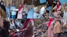 Kunjungan silaturahmi sekaligus pemberian santunan ke rumah sesama Alumni SMA Negeri 1 Panyabungan Selatan yang sedang ditimpa musibah, Selasa (25/4/2023).