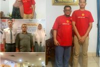 Nabil Arya Barata Lubis bersama Ayahnya Jeffry Barata Lubis (kanan).