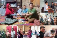 Camat Tambangan Muslih Lubis turun langsung menyalurkan Insentif dan memantau pembagian BLT Dana Desa di wilayahnya. (ist)
