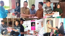 Penyerahan langsung secara tunai untuk insentif keagamaan dari Dana Desa Tahun 2023 di Kecamatan Batahan. (ist)