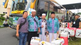 Jamaah Haji Kloter 1 asal Kab. Mandailing Natal telah sampai di Asrama Haji kota Madan, Rabu (5/7/2023).
