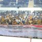Bupati Madina H.M. Ja'far Sukhairi Nasution bersama Forkopimda mendeklerasikan Pilkades Damai di Gedung Serbaguna, (7/8/2023).