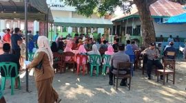 Situasi pencoblosan di TPS Gunung Tua Jae, Panyabungan saat Pilkades tetap ramai yang hadir, Selasa (22/8/2023).