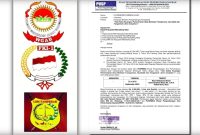 Tampilan tiga Organisasi Kemasyarakatan dan surat edaran Bimtek Dana Desa Kab. Mandailing Natal yang dilaksanakan Pekanbaru-Riau, (ist).