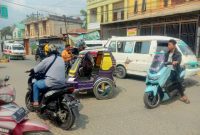Kondisi lalu lintas di pusat kota Panyabungan 13 Oktober 2023, Foto: Syawaluddin.
