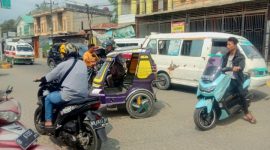 Kondisi lalu lintas di pusat kota Panyabungan 13 Oktober 2023, Foto: Syawaluddin.