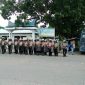 Personel Polres Madina Gelar Sispam Kota Hadapi Pemilu 2024 di depan KPU Mandailing Natal, (14/10/2023).