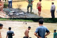 Upaya pencarian terus dilakukan melibatkan unsur TNI, Polri, pemerintahan kecamatan dan desa dengan bantuan Karang Taruna setempat, Minggu (19/11/2023). Foto: Alkap Masri.