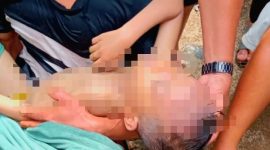 Pelajar hanyut di sungai Muara Parlampungan kec. Batang Natal, Madina, Minggu (19/11/2023) telah ditemukan tak bernyawa. Foto: Basarnas Madina.