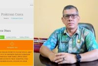 Tangkapan layar Peringatan Dini dari BMKG untuk wilayah Sumatera Utara dan Foto Kepala BPBD Mandailing Natal Mukhsin Nasution, Kamis (23/11/2023).
