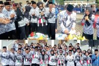 Kemeriahan acara HUT PGRI Ke- 78 dan Hari Guru Nasional di Kabupaten Mandailing Natal, Sabtu (25/11/2023).