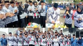Kemeriahan acara HUT PGRI Ke- 78 dan Hari Guru Nasional di Kabupaten Mandailing Natal, Sabtu (25/11/2023).