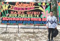 Kepala Sekolah SD Negeri 107 Sopo Batu, Muhammad Taib, S.Pd di acara Hari Guru Nasional dan HUT PGRI ke- 78 di lapangan Masjid Nur Ala Nur, Panyabungan. Sabtu (25/11/2023).