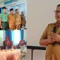 Kepala Dinas Kesehatan Pemkab Madina dr. Muhammad Faisal Situmorang saat memberikan sambutan pembukaan kegiatan re-akreditasi Puskesmas Simpang Gambir, Senin (4/12/2023). Foto : M.SN