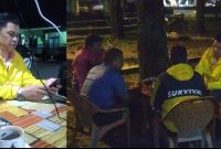 Politisi Golkar Sobir Lubis, SH saat kongkow bersama warga di warung kopi depan RSUD Panyabungan, Rabu (6/12/2023) malam. Foto : Joki Nasution