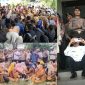 Aksi Guru Honorer yang tidak lulus P3K di Kabupaten Mandailing Natal saat unras di depan gedung DPRD Madina, Kantor Bupati dan Rumah Dinas Bupati, Rabu (27/12/2023). (ist)