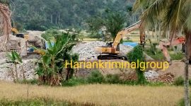 Tangkapan kamera lokasi tambang emas di Kotanopan, Madina. (ist)