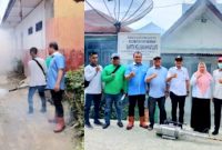 Pelaksanaan fogging di Lingkungan V Kelurahan Kayu Kati, Panyabungan bersama BONAPIT Center dan Dinkes Madina, Selasa (28/02/24). (ist)