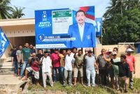 Baliho Sosialisasi Caleg PAN, Edi Adwar, S.Sos disalah satu daerah pemilihan Mandailing Natal IV. (ist)