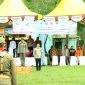 Bupati Mandailing Natal HM. Ja'far Sukhairi Nasution meminpin upacara Peringatam HUT Satpol PP ke-74, Satlinmas ke-62 dan Damkar ke-105 tingkat Kabupaten, Kamis (7/3/2024).