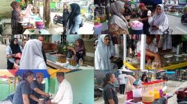 Giat Komunitas Pers di Kabupaten Madina Berburu Takjil di Beberapa UMKM di Kota Panyabungan Saat Bulan Puasa Ramadhan 1445 H/2024 M, Minggu (17/3/2024). [Foto: Joki Nasutio]