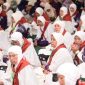 Jemaah Calon Haji Kloter Ketiga asal Kab. Mandailing Natal berkumpul di Mesjid Agung Nur Ala Nur, Panyabungan, Senin (13/5/2024). [ist]