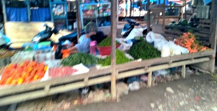 Pedagang Sayur Tertidur di Panyabungan