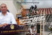 H. Harun Mustafa Nasution saat menjabat wakil ketua DPRD Sumatera Utara telah memperjuangkan 100 unit bedah rumah di Kab. Mandailing Natal. [ist]