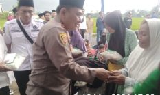 Kolaborasi Karang Taruna dan Polsek Banyusari, Santuni 500 Anak Yatim Piatu dan Duafa