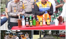 Jelang Ops Ketupat Lodaya 2026, Polres Garut Musnahkan 1.852 Botol Miras dan 704 Knalpot Brong
