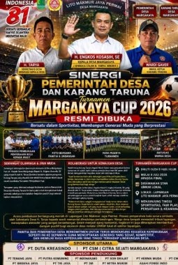 Pemerintah Desa dan Karang Taruna Bersinergi, Turnamen Margakaya Cup 2026 Resmi Dibuka