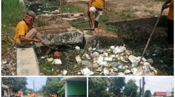 Pemdes Sukakerta Cilamaya Wetan Gelar Jumsih di Dusun Cermin Barat, Bersihkan Saluran Air dari Tumpukan Sampah