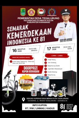 Semarak Kemerdekaan HUT RI ke-81, Pemdes Tegalurung Siapkan Mancing Gratis dan Beragam Lomba Berhadiah