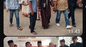 Diiringi Ratusan Pendukung, H. Yusuf Samyong Resmi Daftar Bakal Calon Kades Kemiri