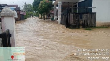 Luapan Sungai Ranto Puran Rendam 5 Desa Di Kecamatan Panyabungan