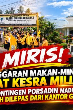 Anggaran Makan Minum Bagian Kesra Miliaran, Kontingen Porsadin Madina Diberangkatkan Partai Golkar