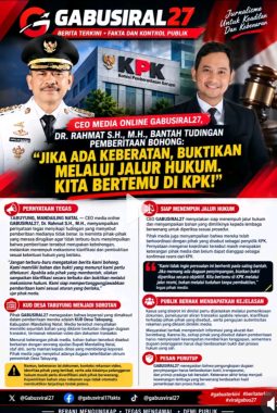 DR. RAHMAT S.H., M.H., Bantah tudingan pemberitaan bohong : Jika ada keberatan, Buktikan melalui jalur hukum. Kita bertemu di KPK!
