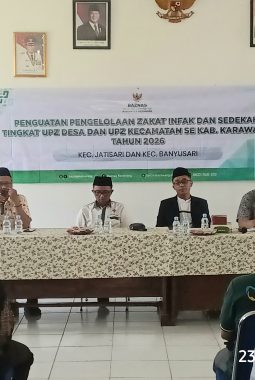 Kepala KUA Banyusari Hadiri Sosialisasi Penguatan Pengelolaan Zakat Baznas Karawang