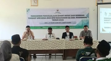 Kepala KUA Banyusari Hadiri Sosialisasi Penguatan Pengelolaan Zakat Baznas Karawang