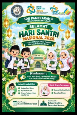 SDN Pamekaran II Banyusari Dukung Semangat Hari Santri Nasional, Belajar Gembira dan Berprestasi Bersama
