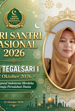 Kepala SDN Tegalsari I Cilamaya Wetan Fitriyah Yuliasari Ucapkan Selamat Hari Santri Nasional 2026